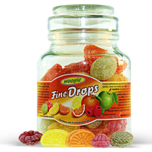 Woogie Fine Drops Mixed Fruit Candy Mini Glass Jar – Austria