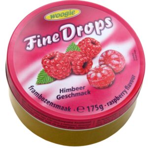 Woogie Fine Drops Sanded Raspberry Candy Tin – Austria