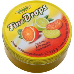 Woogie Fine Drops Sanded Lemon & Orange Candy Tin – Austria
