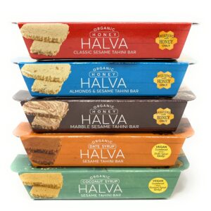 Organic Sesame Halva Five-Flavor Assortment, Greek 5x75g