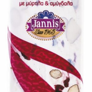 Jannis Cranberry and Almond Soft Nougat Bar 60g, Greece