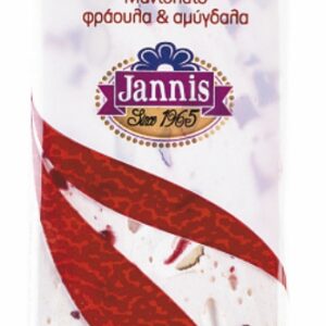 Jannis Strawberry and Almond Soft Nougat Bar 60g, Greece