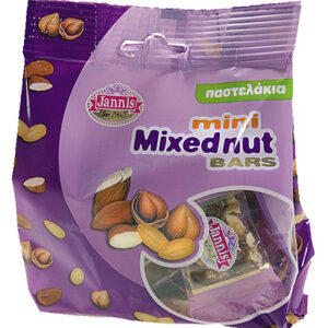 Jannis Mini Mixed Nut Crunch Bars, Greek Confection