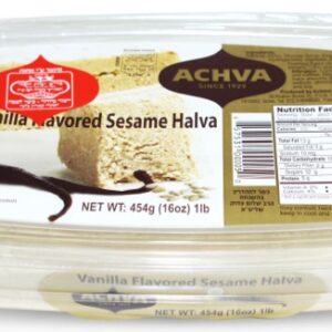 Achva Sesame Halva Vanilla Tub, Israeli Halva, Israel