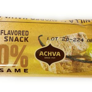 Achva Sesame Halva Vanilla Bars 50g – Israel, 10 Pack