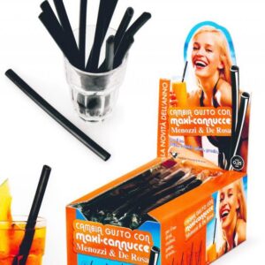 Menozzi De Rosa Black Licorice Straws 20cm, Italy