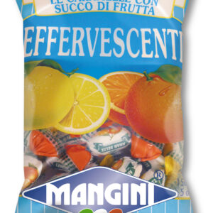 Mangini Effervescenti Fruit Filled Fizzy Candy, 10-Bag Pack