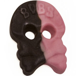 Bubs Godis Raspberry & Licorice Foam Skulls Sweden
