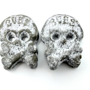 Bubs Godis Mini Salty Licorice Skulls from Sweden