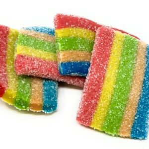 Spanish Sour Rainbow Belt Bites, Bulk Candy