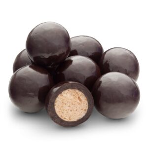 Dark Chocolate Single-Dipped Malt Balls, Made in USA