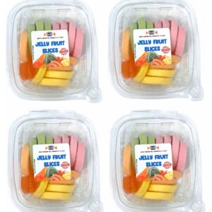 Assorted Jelly Fruit Slices Combo, 4 Tubs