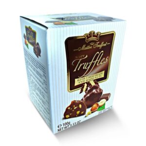 Fancy Milk Chocolate And Hazelnut Truffles Box 100gr