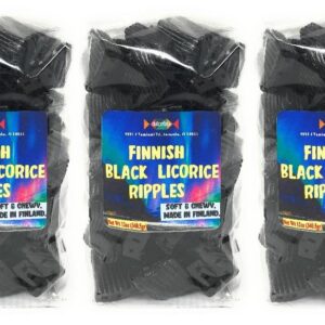 Finnish Black Licorice Ripples Combo, 3 Bags