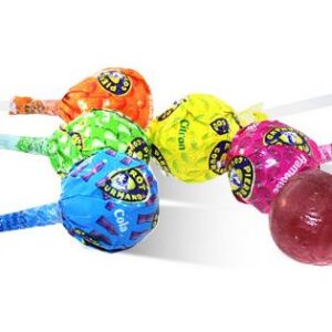 Assorted Round Fruit and Cola Lollipops