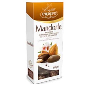 Almonds covered with milk and dark chocolate 130gr box