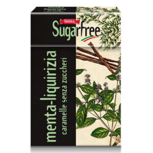 SF Licorice Mint Sugar Free Candy 50g Box - Le Erbe: Menta Liquirizia