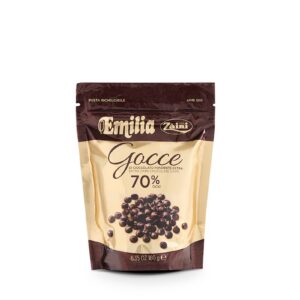 EMILIA Dark Chocolate 70% Drops resealable 180g bag