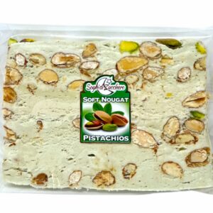 Wrapped pistachios soft nougat 150g slice