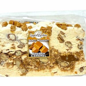 Wrapped salted caramel soft nougat 150g slice