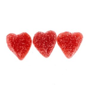 Berry Red Heart Gumdrop (Sockrade Roda hjartan)