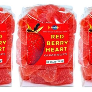 Berry Red Heart Gumdrop Collection Combo, 3 Bags