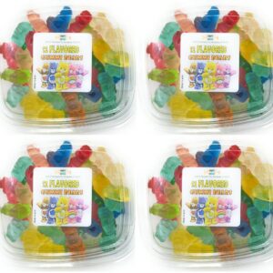 12 Flavors Gummy Bear Collection Combo, 4 Tubs