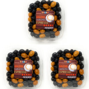 Salted Caramel & Dark Chocolate Espresso Beans Combo, 3 Tubs
